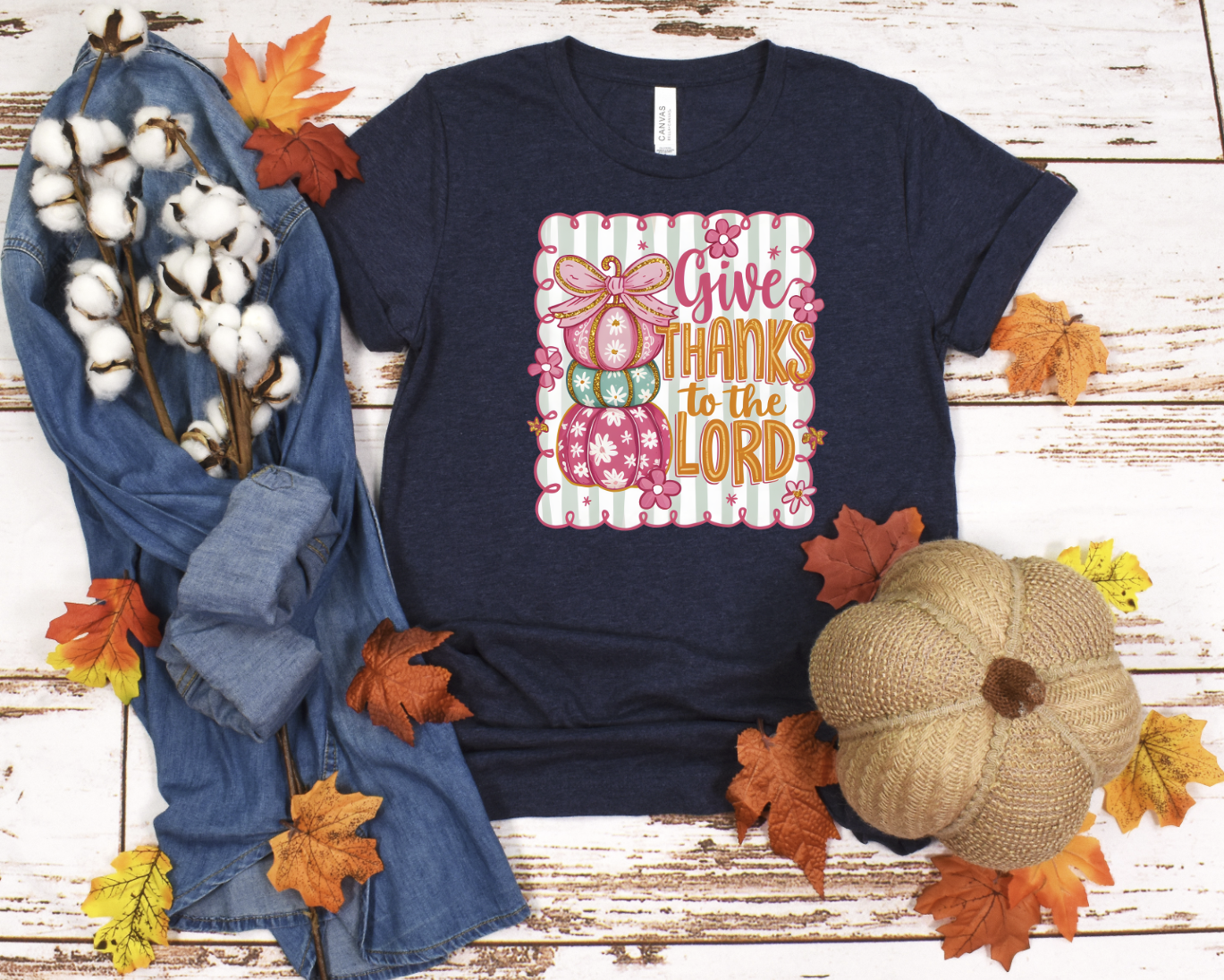 Give thanks to the Lord Pumpkins DTF Transfer
