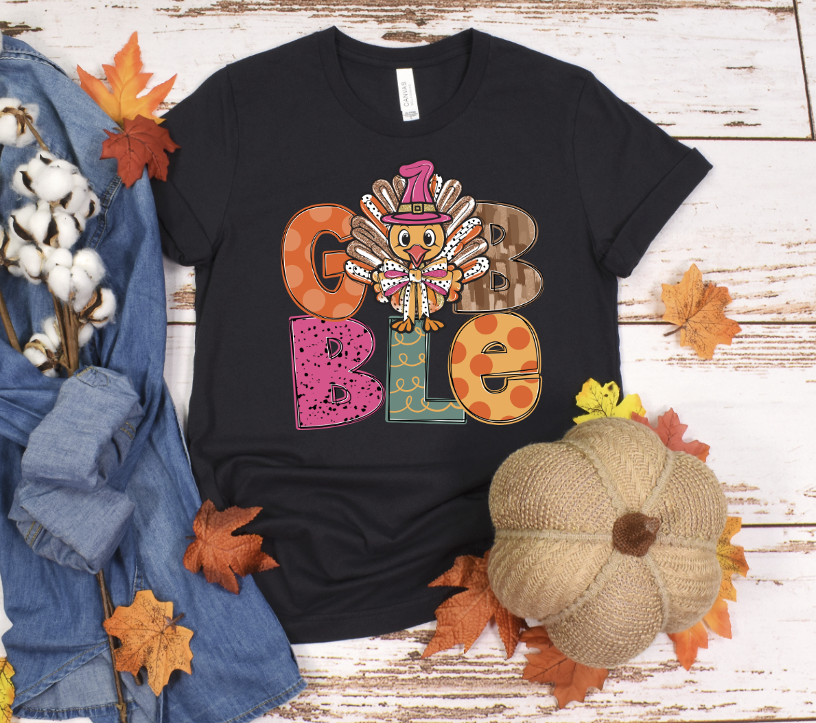 DTF transfer Gobble Preppy Thanksgiving