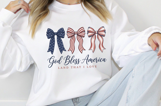 God bless America July 4th Patriotic DTF Transfer
