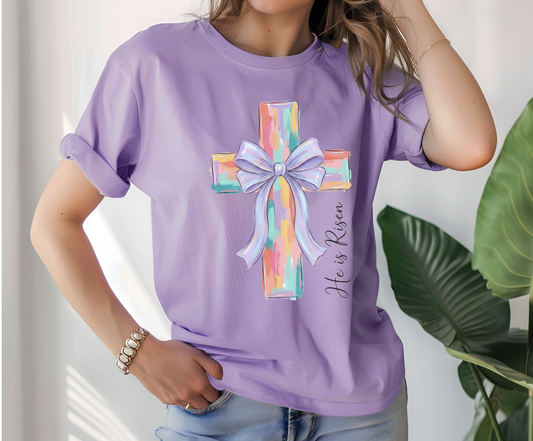 He is Risen Cross Easter DTF Transfer