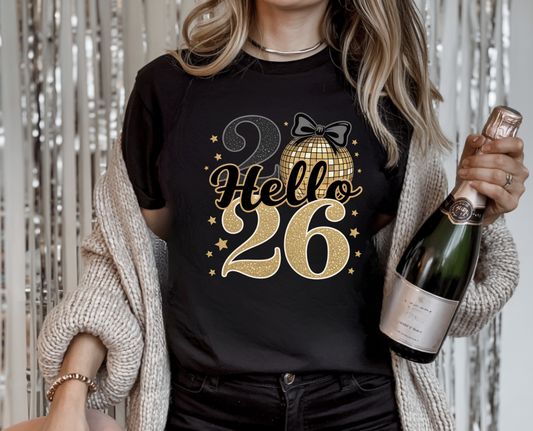 Hello 2026 New Year DTF Transfer