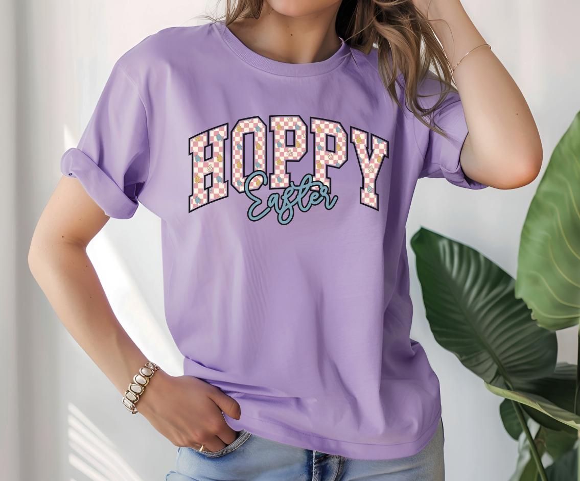 Hoppy Easter Checkered DTF Transfer