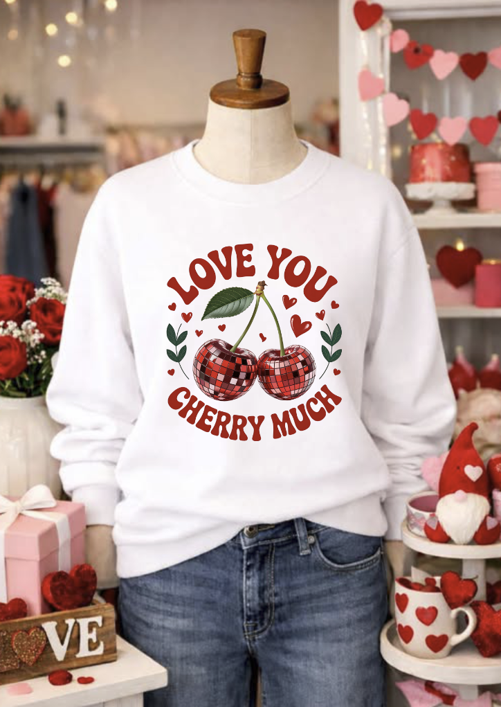 I love you Cherry Much Valentine DTF Transfer – Ready to Press