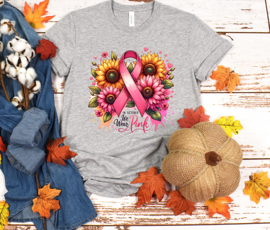 In October we wear pink Sunflowers