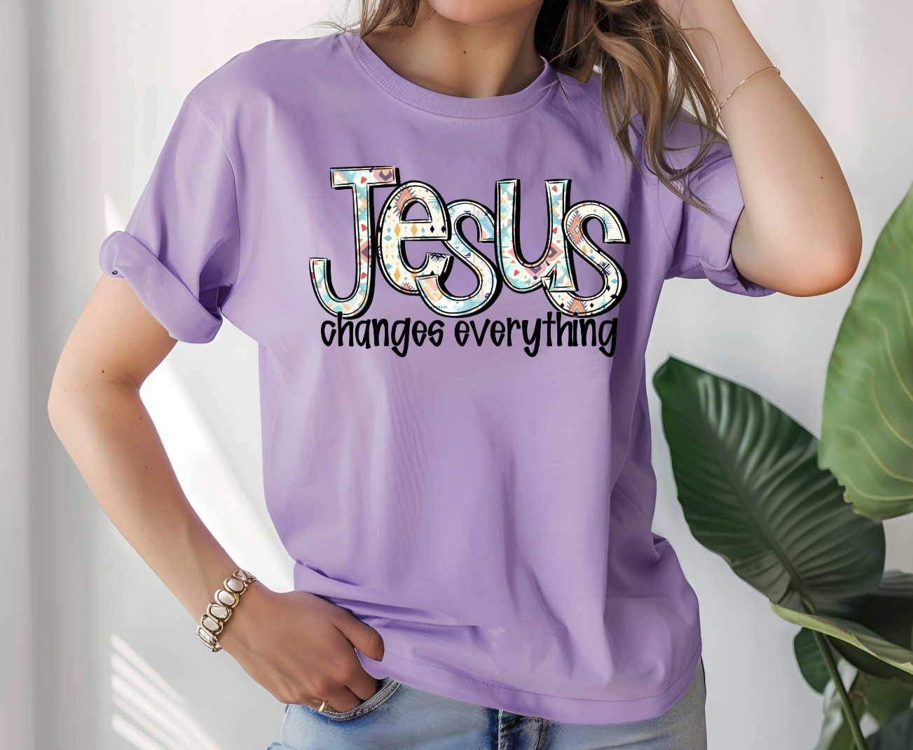 Jesus Changes Everything DTF Transfer