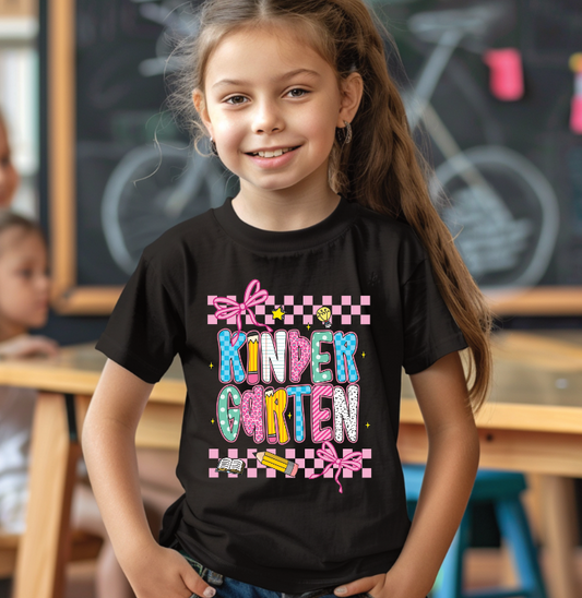 Back to School Kindergarten Grade Coquette Bow