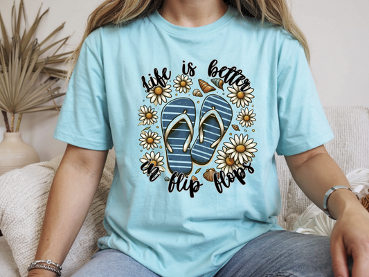 Life is better in flip flops DTF Transfer