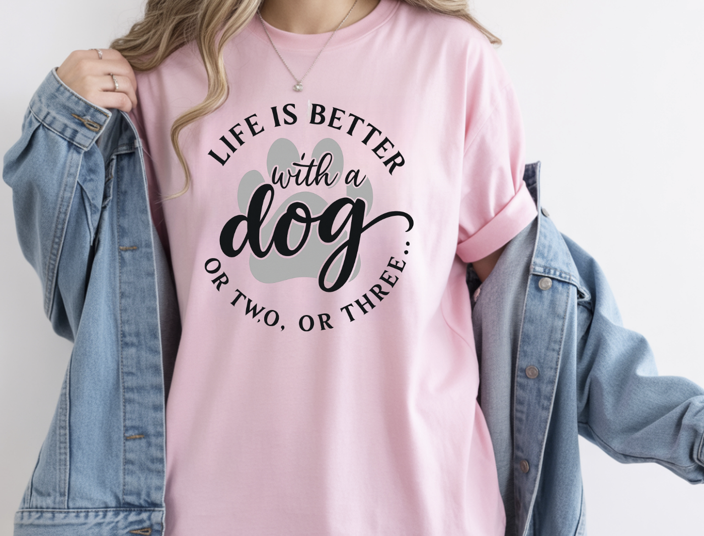 Life is better with a dog DTF Transfer