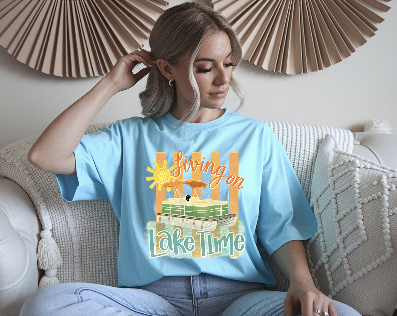 Living on Lake Time DTF Transfer
