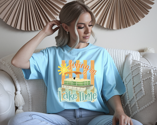Living on Lake Time DTF Transfer