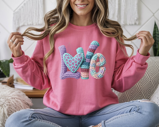 Knit Love Valentine DTF Transfer – Ready to Press