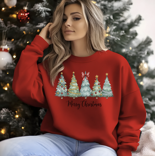 DTF transfer Merry Christmas Trees