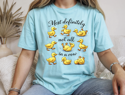 Most Definitely not in a row Ducks DTF Transfer