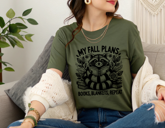 My fall plans books blanket repeat