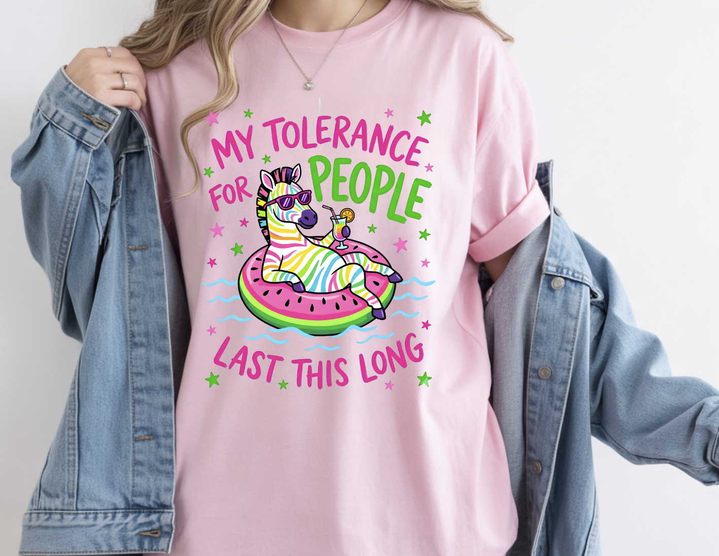 My tolerance for people lasts this long DTF Transfer