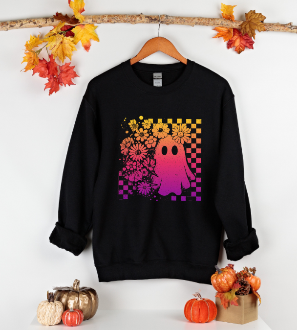 Neon Checkered Ghost