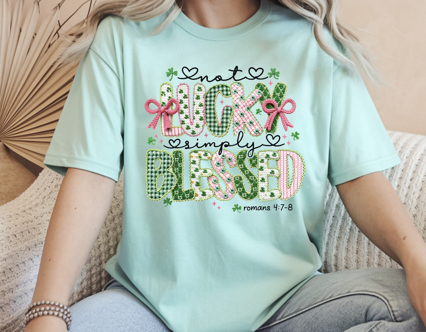 Not Lucky Simply Blessed St Patrick's Day DTF Transfer