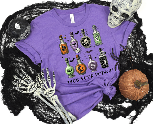 DTF transfer Pick your poison Halloween