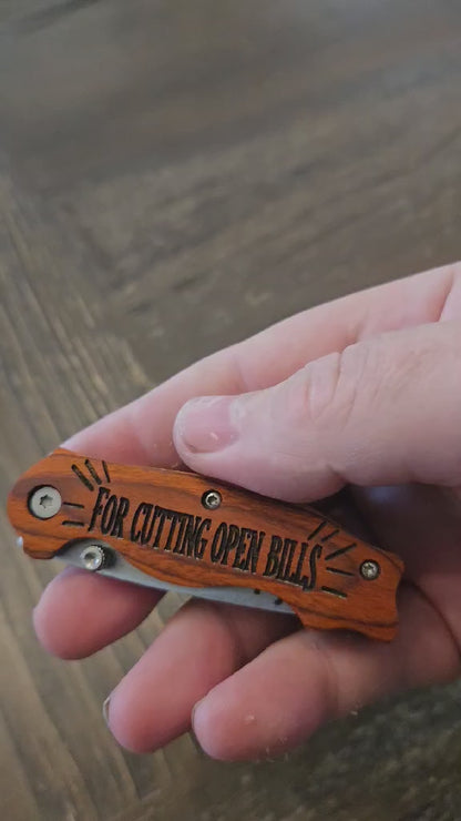 Folding Knives, Stainless Steel, Brown, Retro