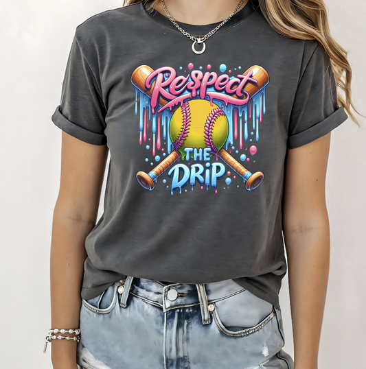 Respect the Drip Softball DTF Transfer