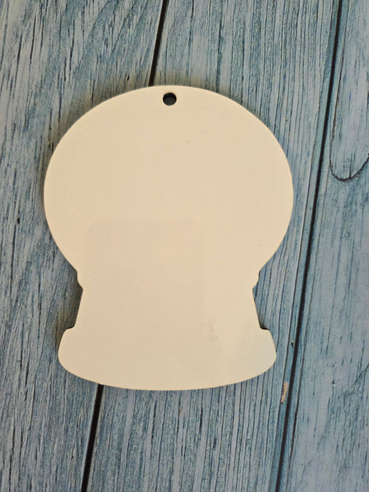 Snow Globe single sided mdf sublimation blank Christmas Ornament