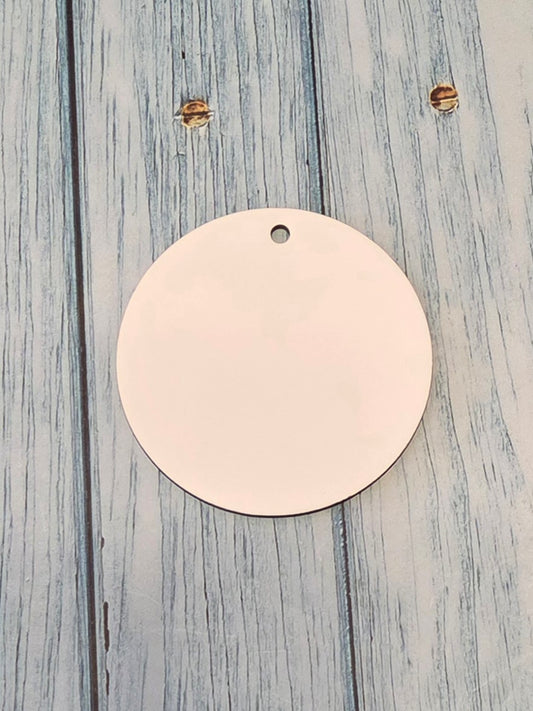 3.5 inch round single sided mdf sublimation blank Christmas Ornament