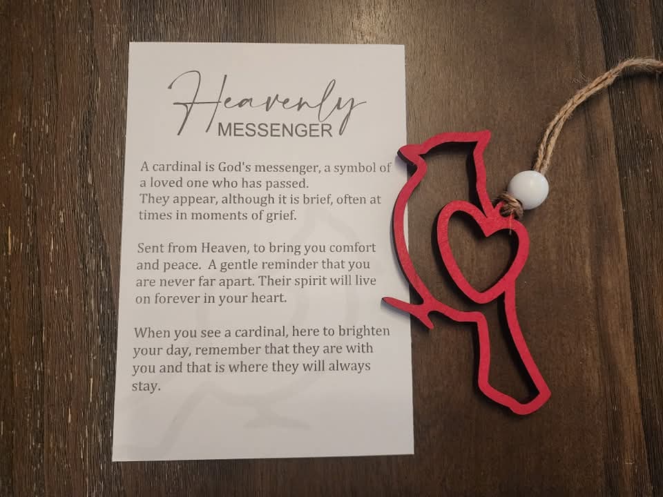 Heavenly Messenger Cardinal Ornament – Memorial Gift of Comfort