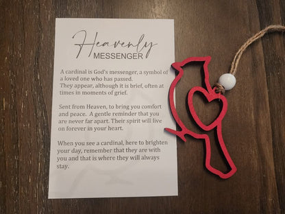Heavenly Messenger Cardinal Ornament – Memorial Gift of Comfort