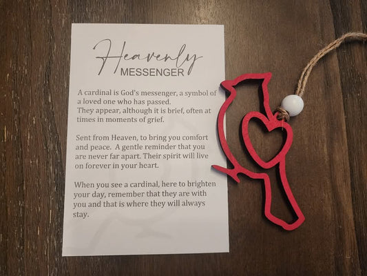 Heavenly Messenger Cardinal Ornament – Memorial Gift of Comfort