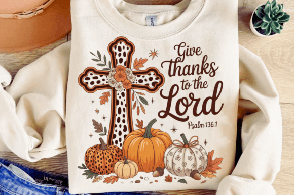 Give thanks to the Lord fall cross