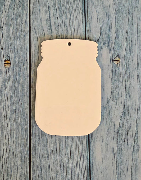Mason Jar single sided mdf sublimation blank Christmas Ornament
