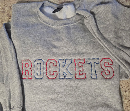 Rockets dotted embroidered sweatshirt