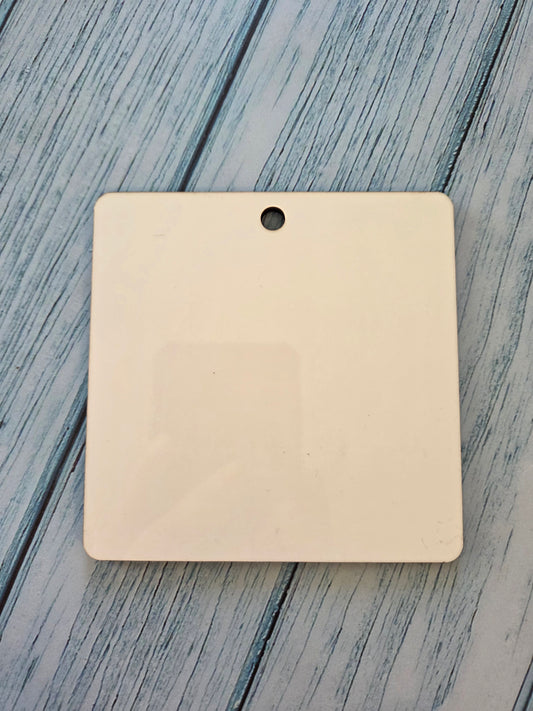 3.5 inch square single sided mdf sublimation blank Christmas Ornament