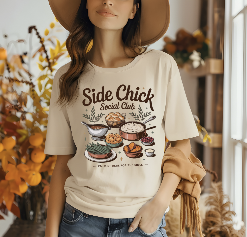 DTF transfer Side Chick Social Club Thanksgiving