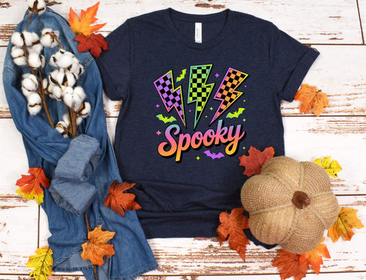 Spooky Checkered Lightning Bolt