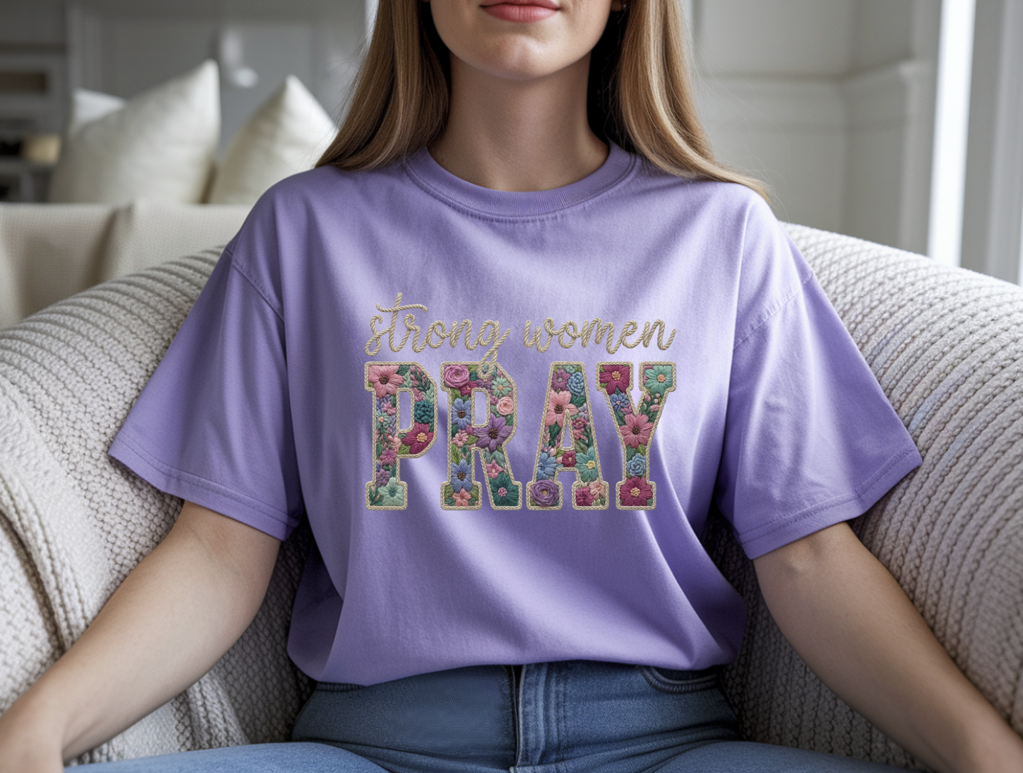 Strong Women Pray DTF Transfer