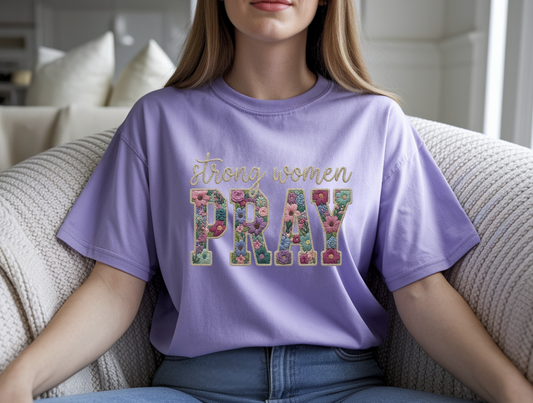 Strong Women Pray DTF Transfer