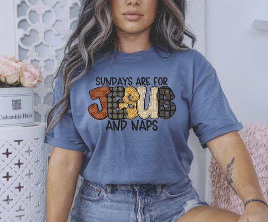 Sundays are for Jesus and Naps DTF Transfer
