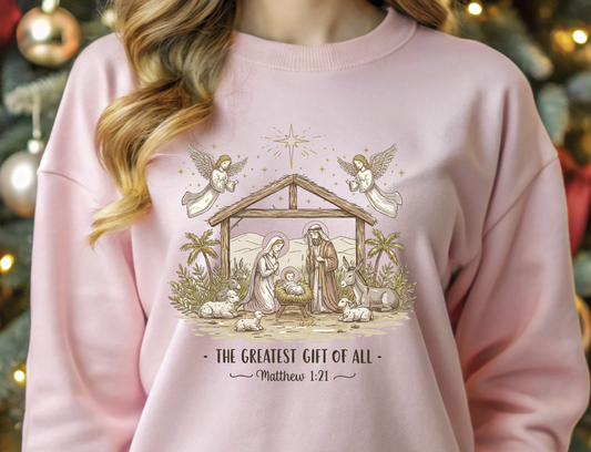 DTF transfer The greatest gift Nativity Christmas