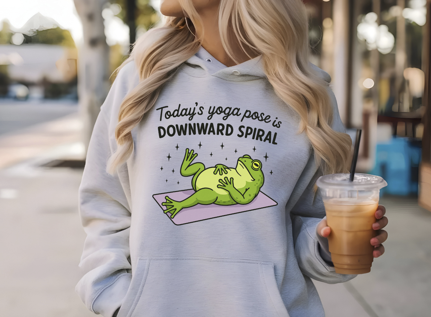 Today's Yoga Pose Downward Spiral DTF Transfer