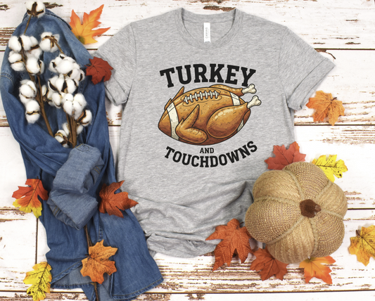 Turkey and Touchdowns DTF Transfer