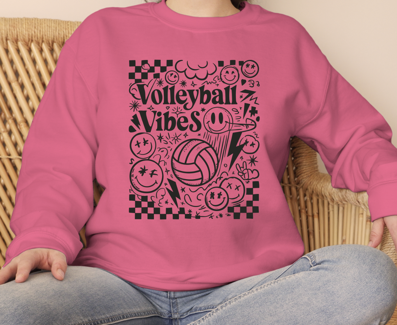 Volleyball Season Checkered collage