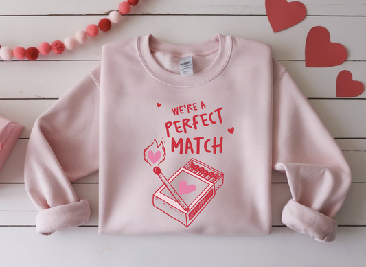 We're a Perfect Match Valentine DTF Transfer