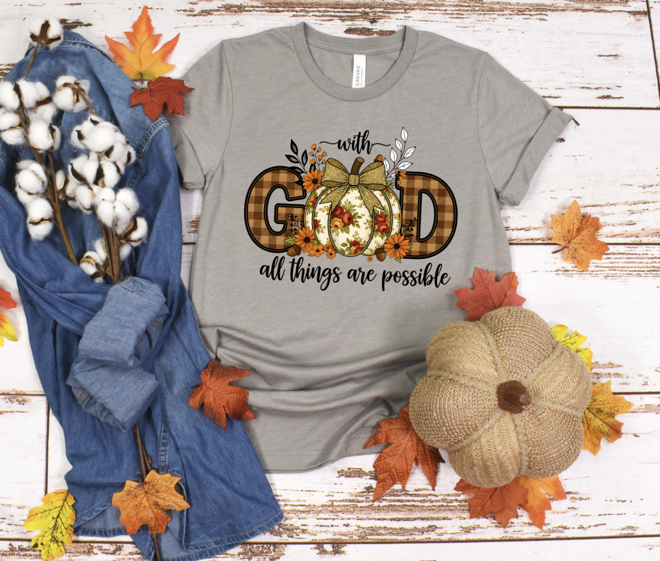 with God all things are possible DTF Transfer